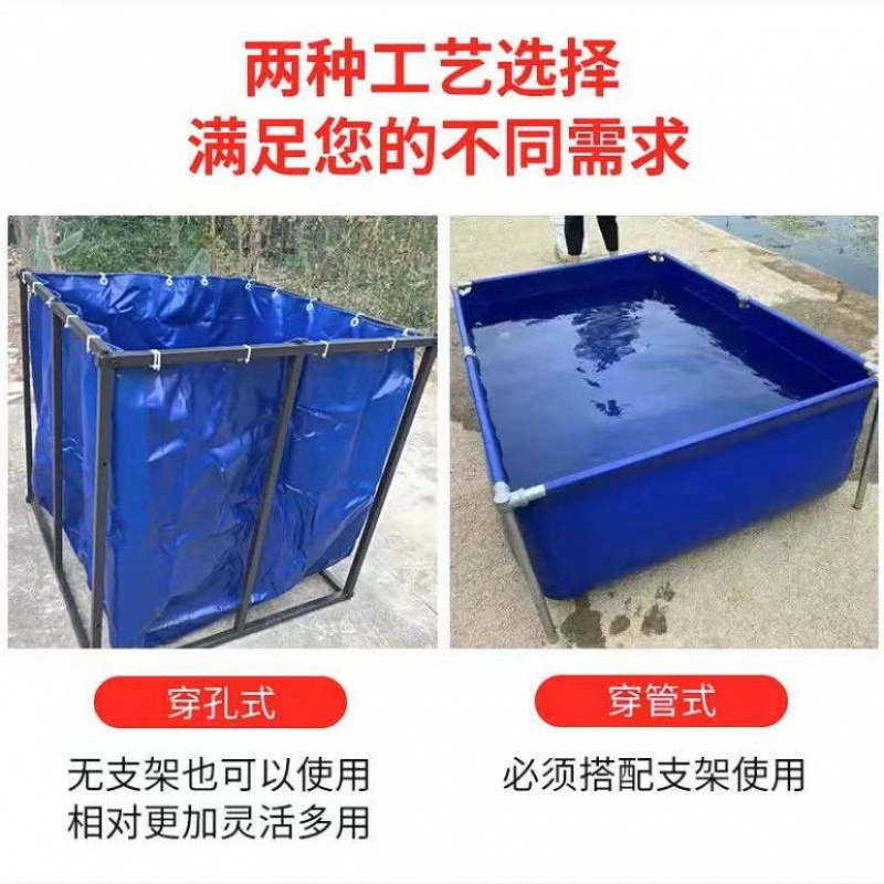 帆布鱼池带支架养殖水池户外游泳池加厚防雨布防水布阳台养鱼水箱