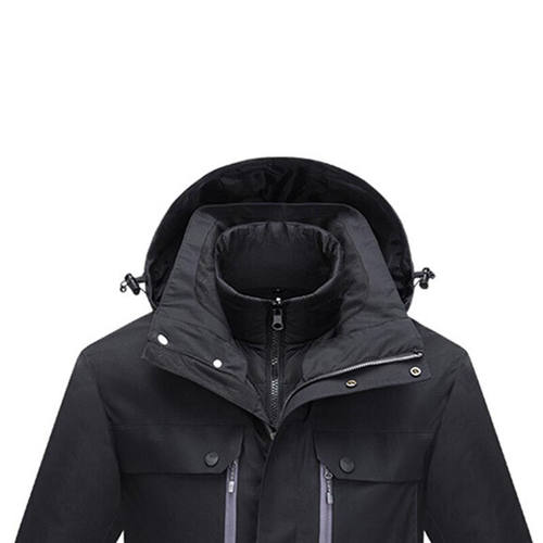 理联LN-CFY03BK三合一保暖羽绒冲锋衣男款-黑色4XL