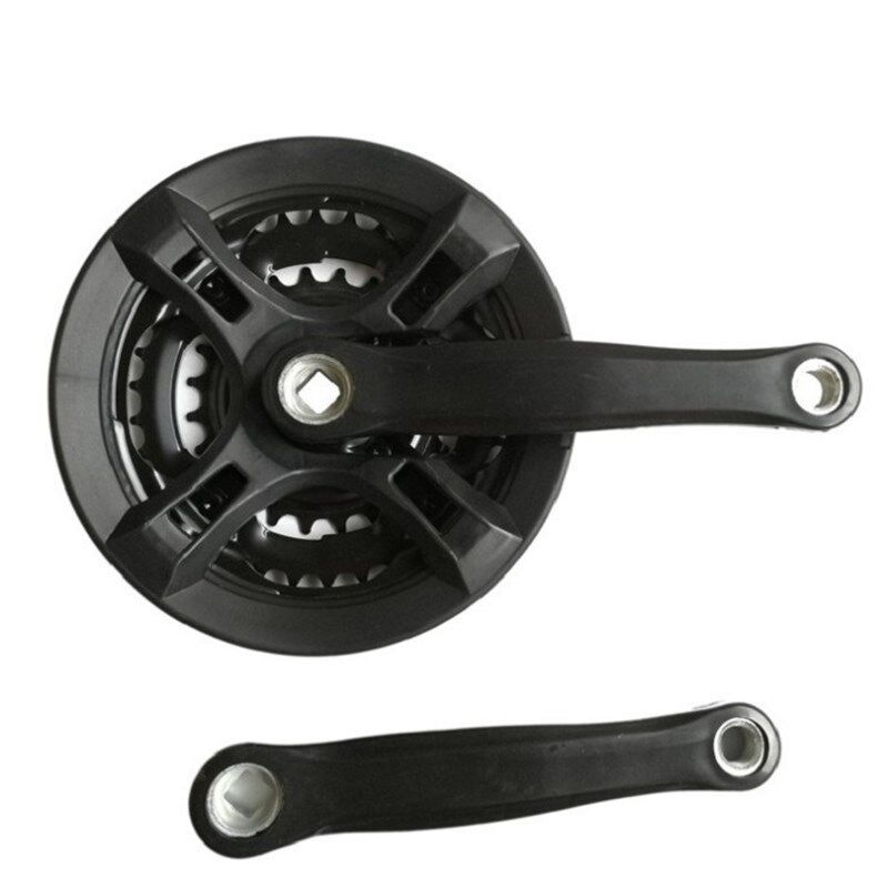 极速2023自行车大齿盘变速齿盘链轮登山车包塑铁曲柄轮盘方孔3片2