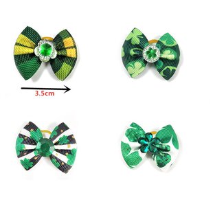 好货new 50/100pcs St. Patricks Day Dog Bows Pets Dogs Acces