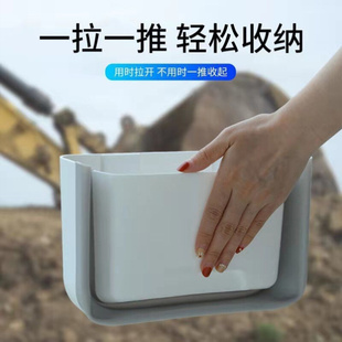 挖掘機(jī)收納盒挖機(jī)儲(chǔ)物盒粘貼式 可折疊鉤機(jī)貨車載置物架駕駛室用品