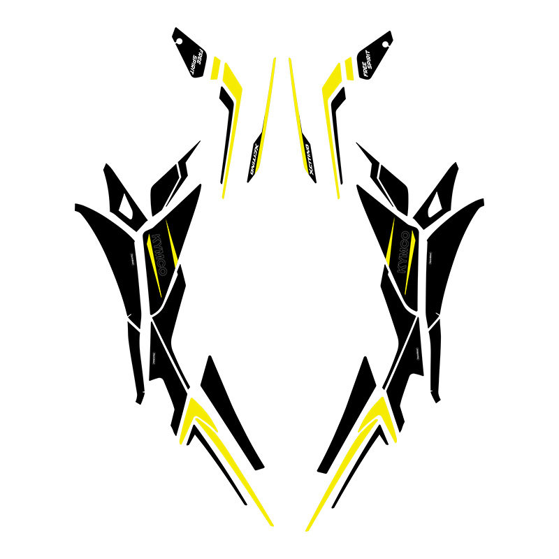 极速适用光阳S400改全车拉花版花防水贴花贴纸划痕贴橡胶保护贴碳