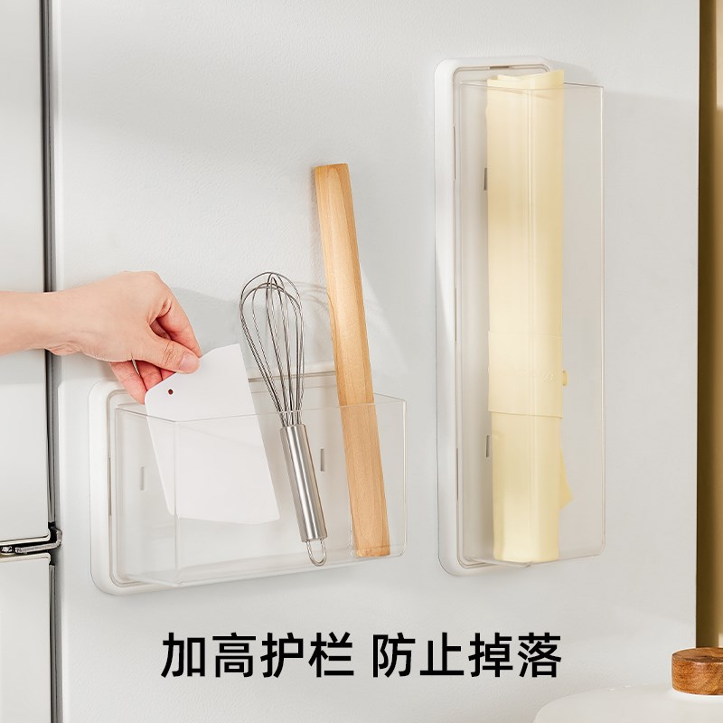 好货磁吸硅胶揉面垫收纳盒冰箱贴侧面和面垫置物架擀面垫保鲜膜储图片