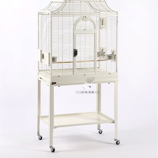 推荐美国金氏南洋风n情豪华鹦鹉笼进口别墅鸟笼中号低碳钢虎皮玄