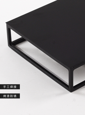 好货黑色金属小型铁架底座软装工艺品玄关中式盆景盆栽铁艺置物架