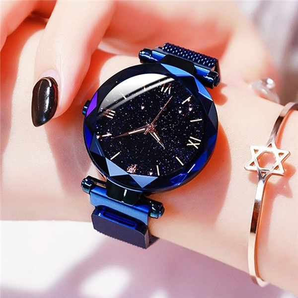 极速Reloj Mujer Luxury Starry Sky Women Watches Magnetic Mes