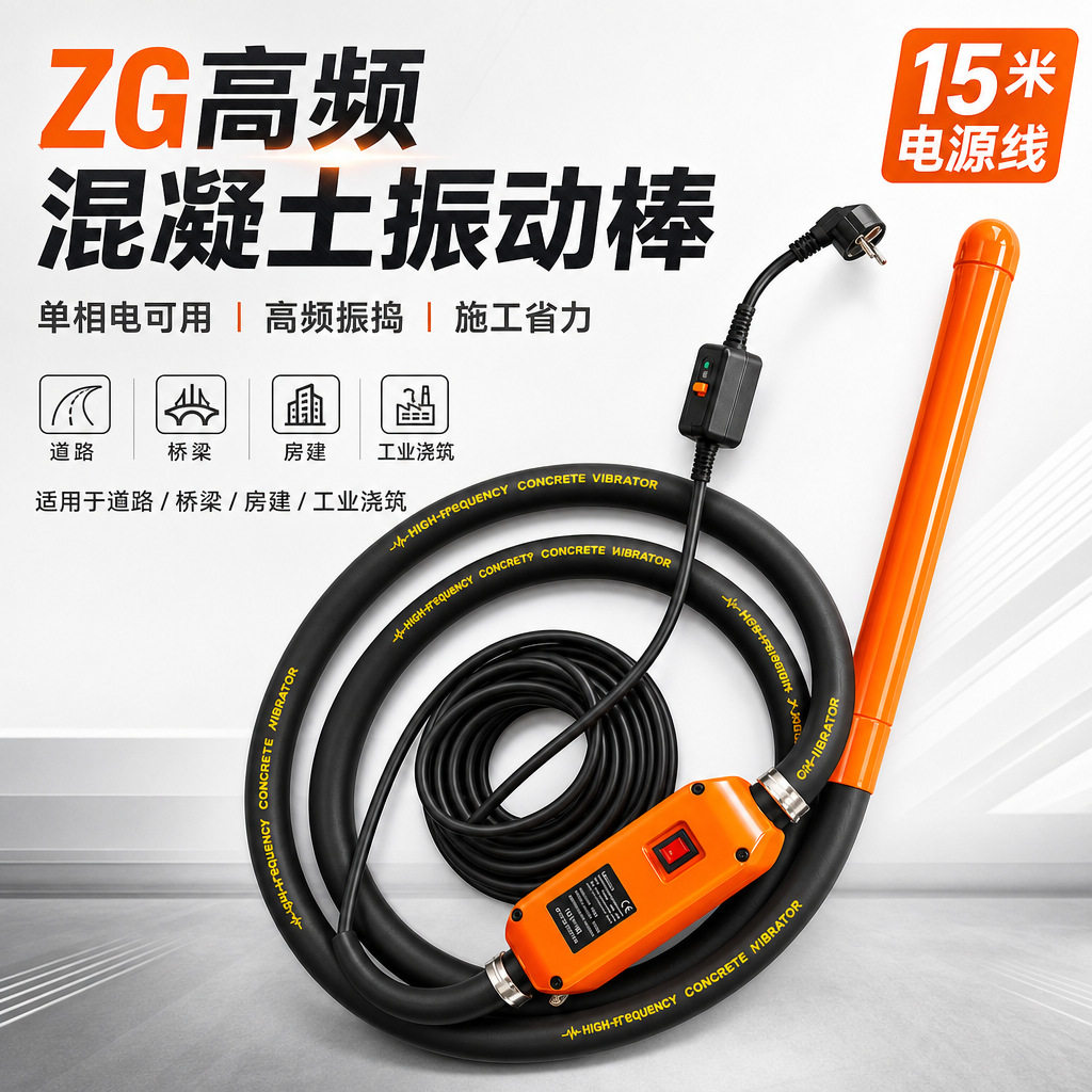 振工混凝土振动棒插入式振捣器220V高频静音水泥工程振捣棒大功率