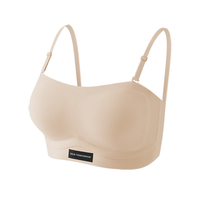 New Tomorrow无肩带防滑小胸聚拢内衣女无痕隐形抹胸美背防下垂