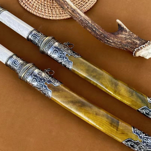 户撒手工锻打小腰刀百炼花纹钢高性能纯手工制作未开刃