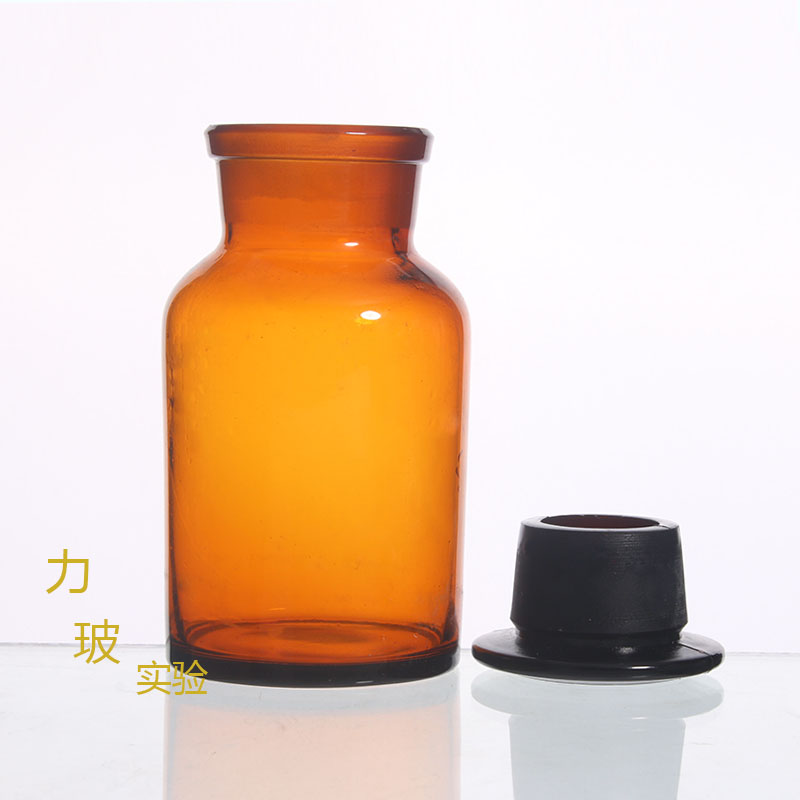 棕色大口试剂瓶2500 5000 10000ML茶色磨口广口瓶取样瓶华鸥
