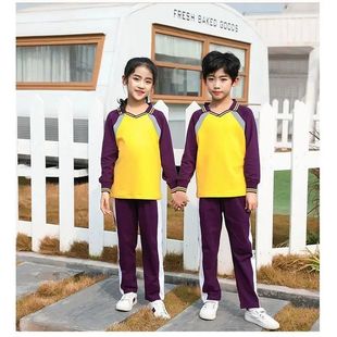 珠海市斗门区小学生校服秋装长袖男生纯棉装夏装短袖套装