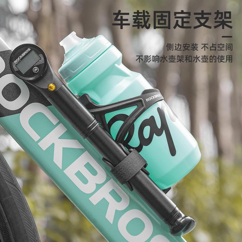 洛克兄弟自行车打气筒气压表高压可携式迷你山地公路车美法嘴打气