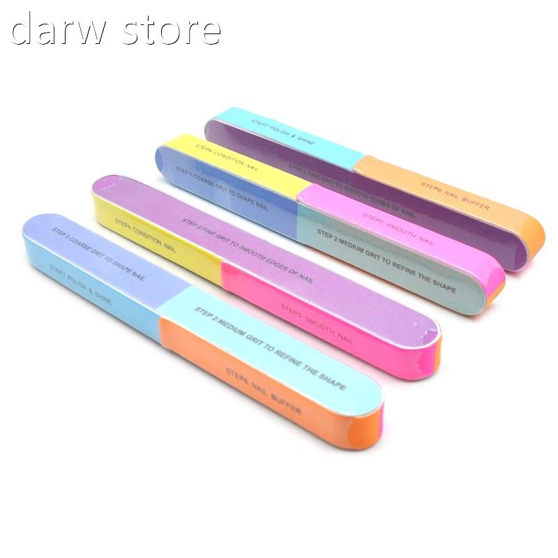 ew 1 Pcs Neo0n Color 7 Side1 Nail ile NBuffing Block FNail A