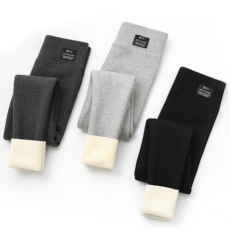 Winter Women Pants Warm Fleece Thickening Leggings High Wais