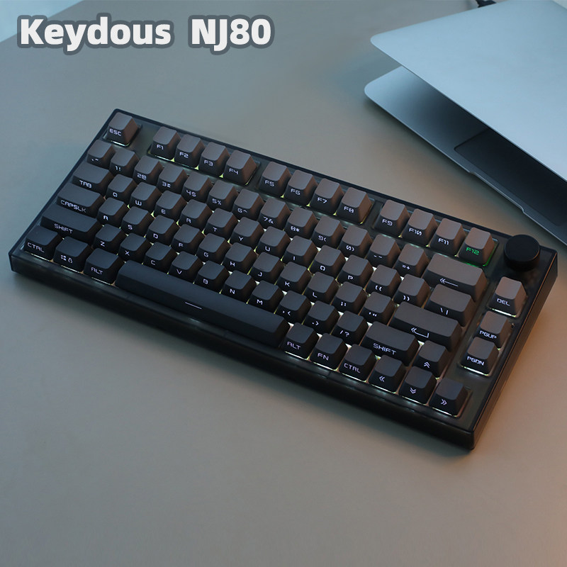 Keydous NJ80蓝牙5.0 2.4g三模MAC可携式ipad热插拔75%配列机械键