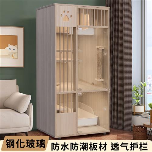 实木猫笼子猫别墅包邮大猫笼木二层三层大号猫舍豪华猫柜展示笼