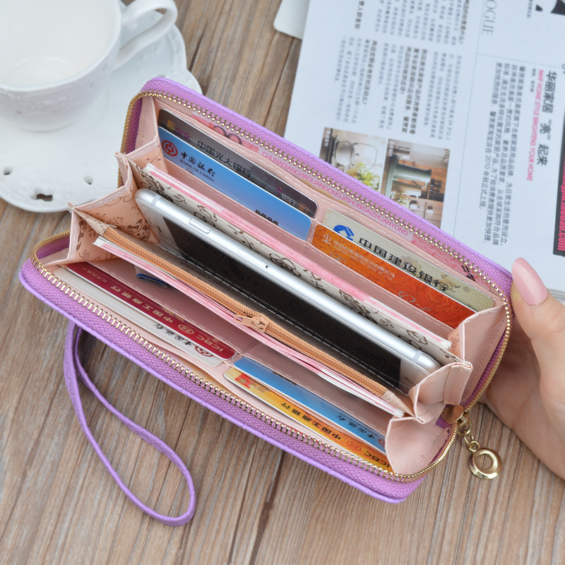Ladies Zipper Purse Large Capacity Practical Hand Wallet Wom