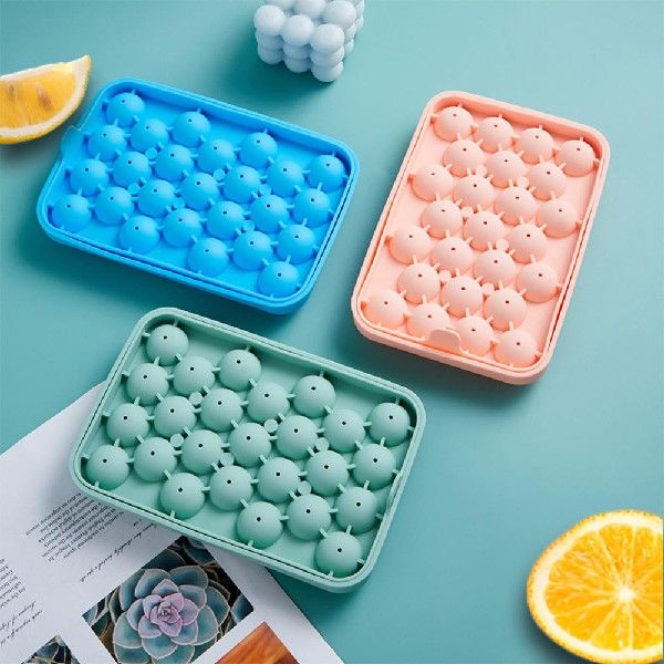 Ice Cube Tray Round Ice Maker Plastic Ice Cube Maker Mold