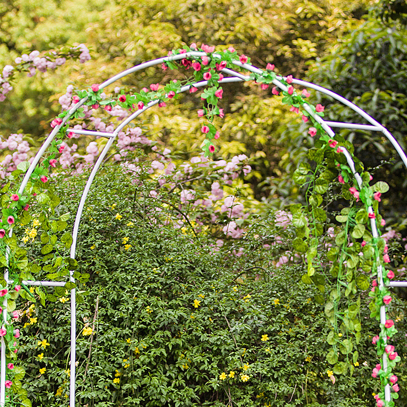 铁艺户外葡萄引路架拱门花架蔷薇爬藤架子月季丝瓜拱形攀爬花支架