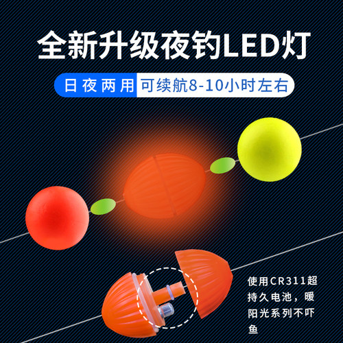 洛阳球球球形远投浮力夜光珠珠浮漂浮钓草鱼发光路亚专用钓组滑漂