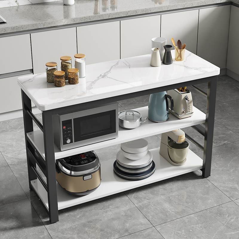 厨房切菜桌子微波炉置物架落地多层家用多功能操作台烤箱收纳层架