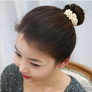 Women Hair Accessories Pearls Beads Headbands tail Holder Gi