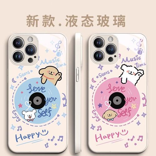 适用OPPO手机壳Reno16Pro/15/14/13/12情侣FindX9/8/7/6/5新款A6s/5/3/2/1i保护套K15/13/12打碟小狗女男玻璃