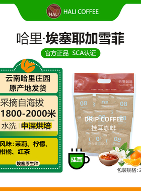 HALI COFFEE 埃塞耶加雪菲【挂耳咖啡】中深度 10g*20包