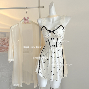 Roseberrrry娇贵小公主 纯欲甜美网纱吊带睡裙少女感睡衣带胸垫