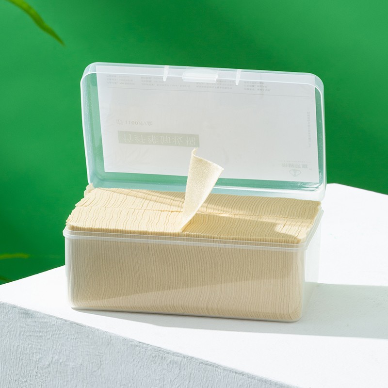 【新品浮力】亲棉竹麻 竹纤维卸妆棉片1100片/盒 湿敷化妆棉片