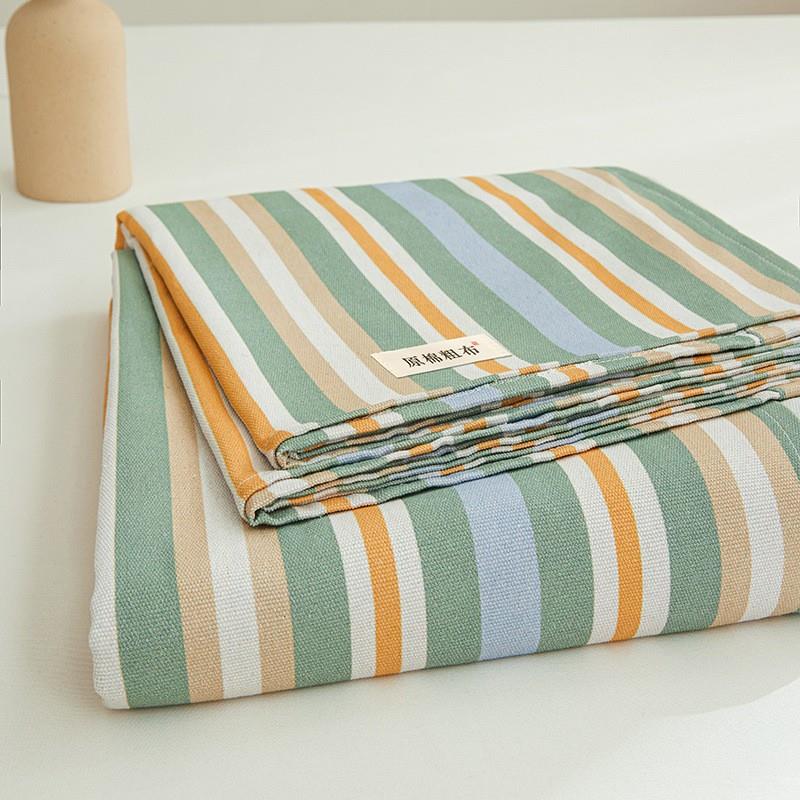 a类纯棉加厚老粗布床单全棉学生三件套炕单单件榻榻米被双人棉质