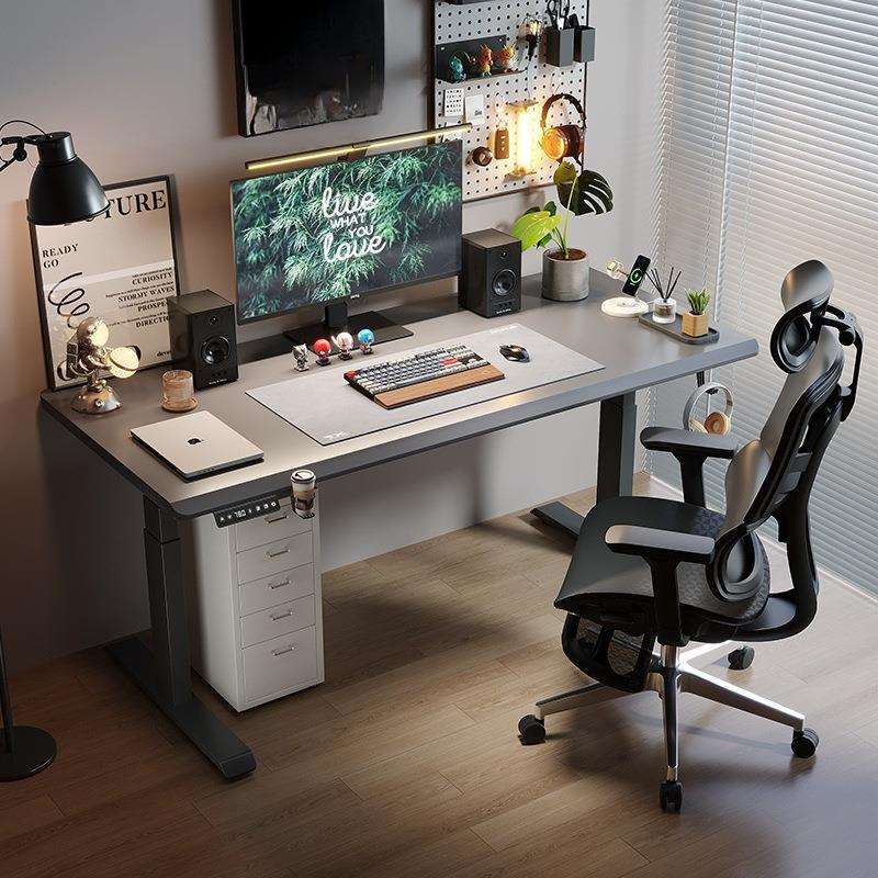 电动升降桌智能电脑桌可升降桌腿电竞桌子办公工作台家用学习书桌