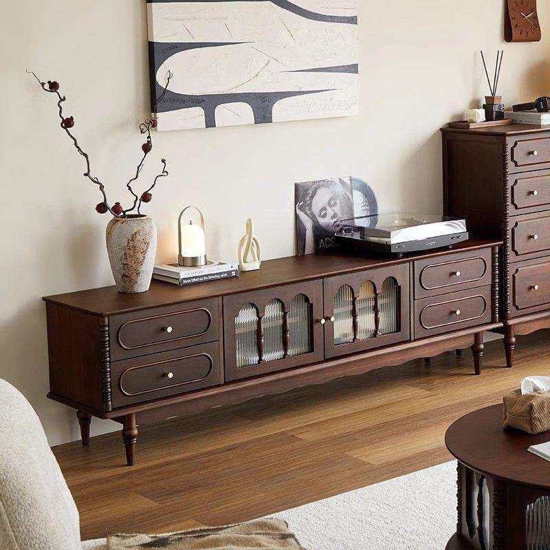 实木复古法式美式落地客厅储物柜电视柜茶几组合收纳新款网红家用,鲜花速递/花卉仿真/绿植园艺,割草机/草坪机,淘宝优惠券,粉丝福利购,淘宝优惠卷