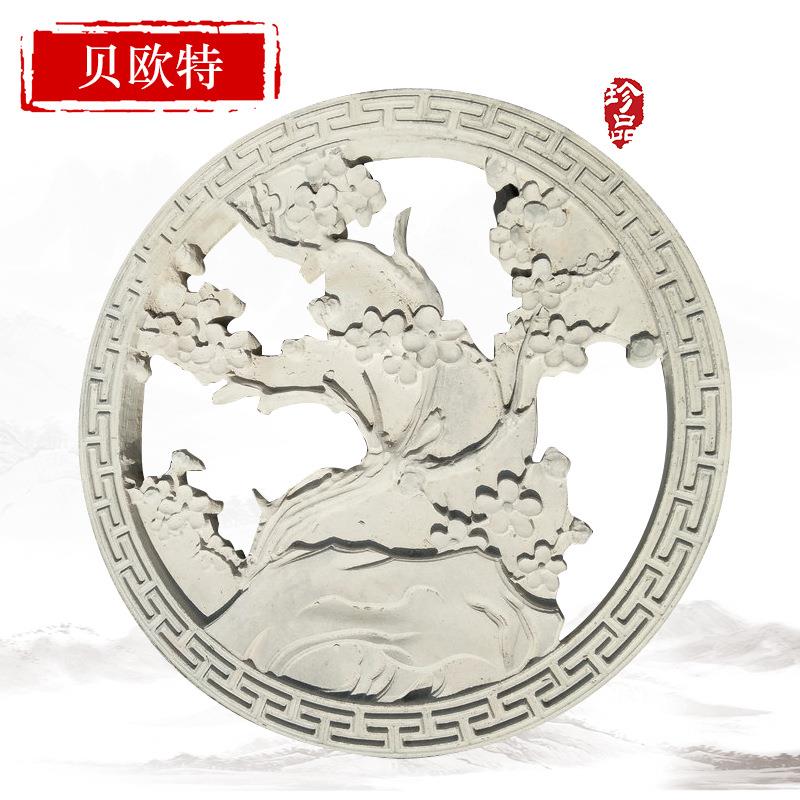 浮雕窗花青灰石仿古回廊装饰窗户古建庭院园林装饰摆件