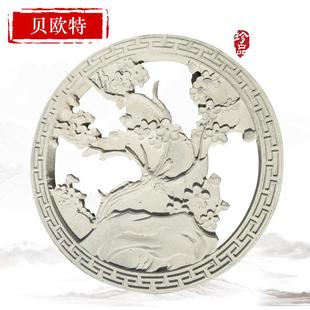 浮雕窗花青灰石仿古回廊装饰窗户古建庭院园林装饰摆件