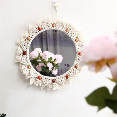 Handmade tapestries makeup mirroDrs decorations wall hanging