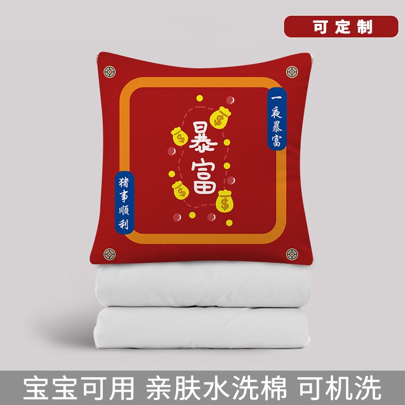 四季款图案印花抱枕n被两用二合一抱枕车载办公室沙发午睡四季通