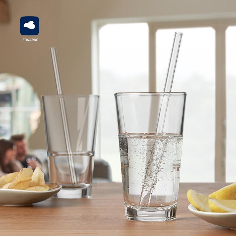 德国LEONARDOGlpass Straw 多色水晶玻璃吸管果汁鸡尾酒牛奶吸管