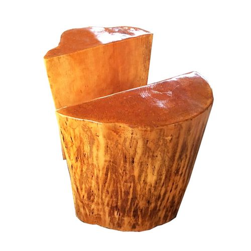 实木木墩大板支架树墩天然茶桌底座半圆树桩架子木质桌腿