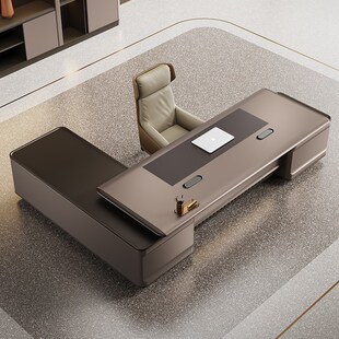 迪欧现代大班台办公室家具 米班台人造板设计 式