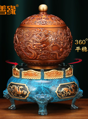 吉善缘 铜九转乾坤鼎 客厅办公室家居装饰业礼品工艺礼品摆饰9