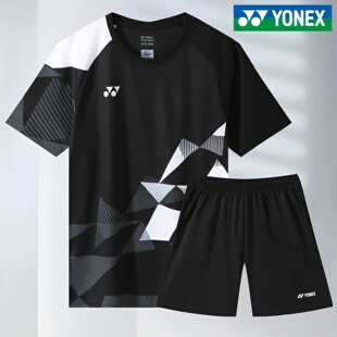 YONEX/尤尼克斯短袖羽毛球服套男女款装大赛服运动服速干透气定制