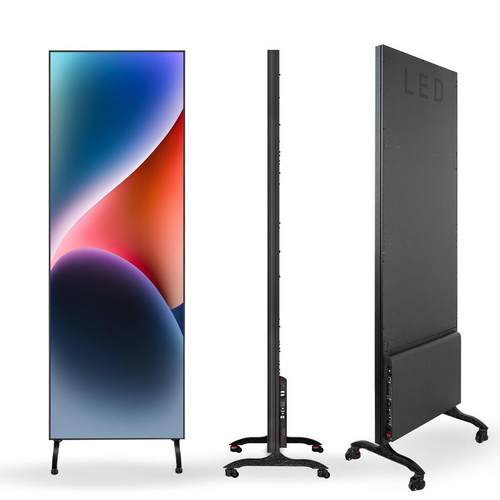 现货led海报屏led镜子屏立式落地LED广告机室内LED显示屏