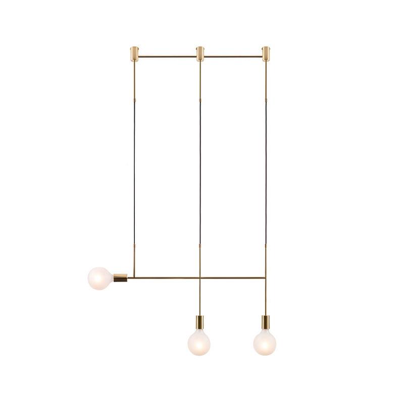 欧极几何线简条北吧台吊灯简约现代创意计餐厅咖啡厅318餐桌设师