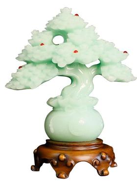 中式摇钱树摆件树脂工艺品办公室客厅酒柜家居装饰品厂家