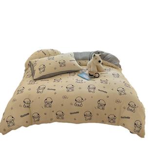 卡通儿童水洗棉被套单件150x200x230cm宿舍单人被单被罩三件套