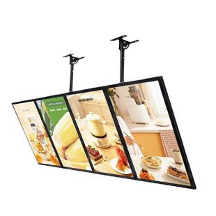LED钢化玻璃产品展示灯箱吊挂式发光价格广告牌菜单展示架招牌