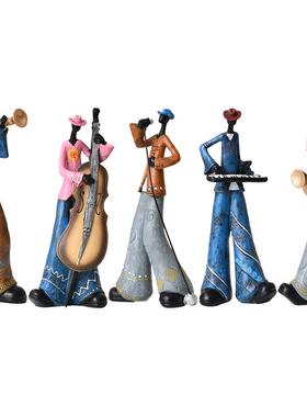 创意复古乐队艺术摆件音乐人物客厅书架电视柜酒柜轻奢装饰品摆设