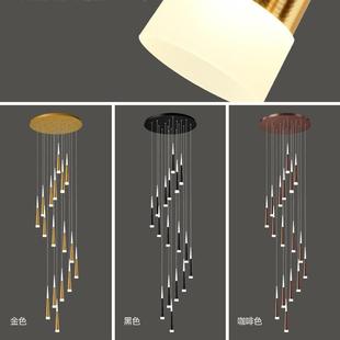 楼梯长吊灯别墅loft公寓挑高客厅楼梯间灯复式 楼大吊灯楼梯灯吊灯
