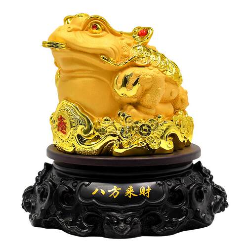 摆大号招财金蟾摆件足金三蟾GY049公司开业送礼店铺收银台饰装设